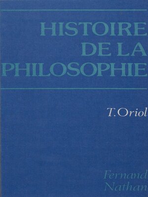 cover image of Histoire de la philosophie